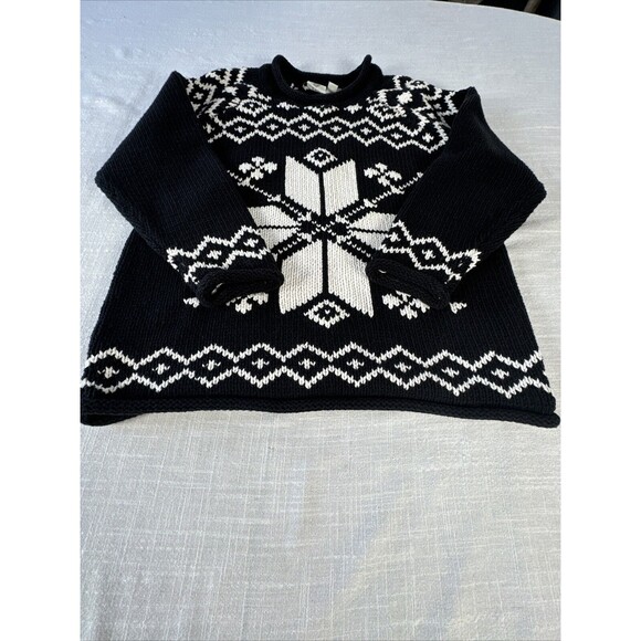 Vintage Roll Neck Snowflake Sweater By David Brooks Women’s‎ Petite Large - Picture 4 of 10